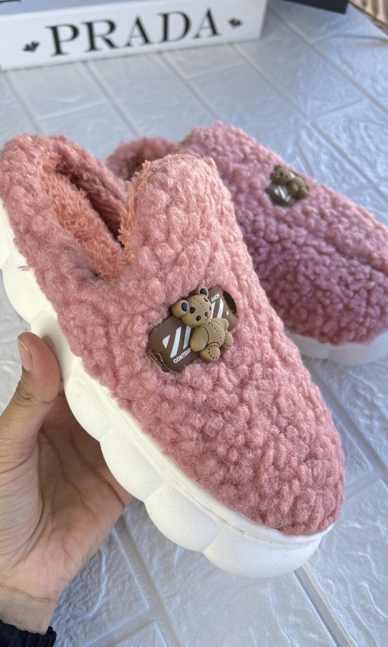 pantufa ursinho rosé