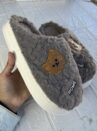 pantufa ursinho cinza