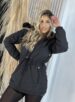 parka reversível mabel preto