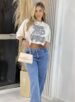 calça jeans wide leg hellen
