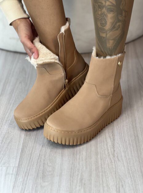 bota pelinho via marte caramelo 047 010 04