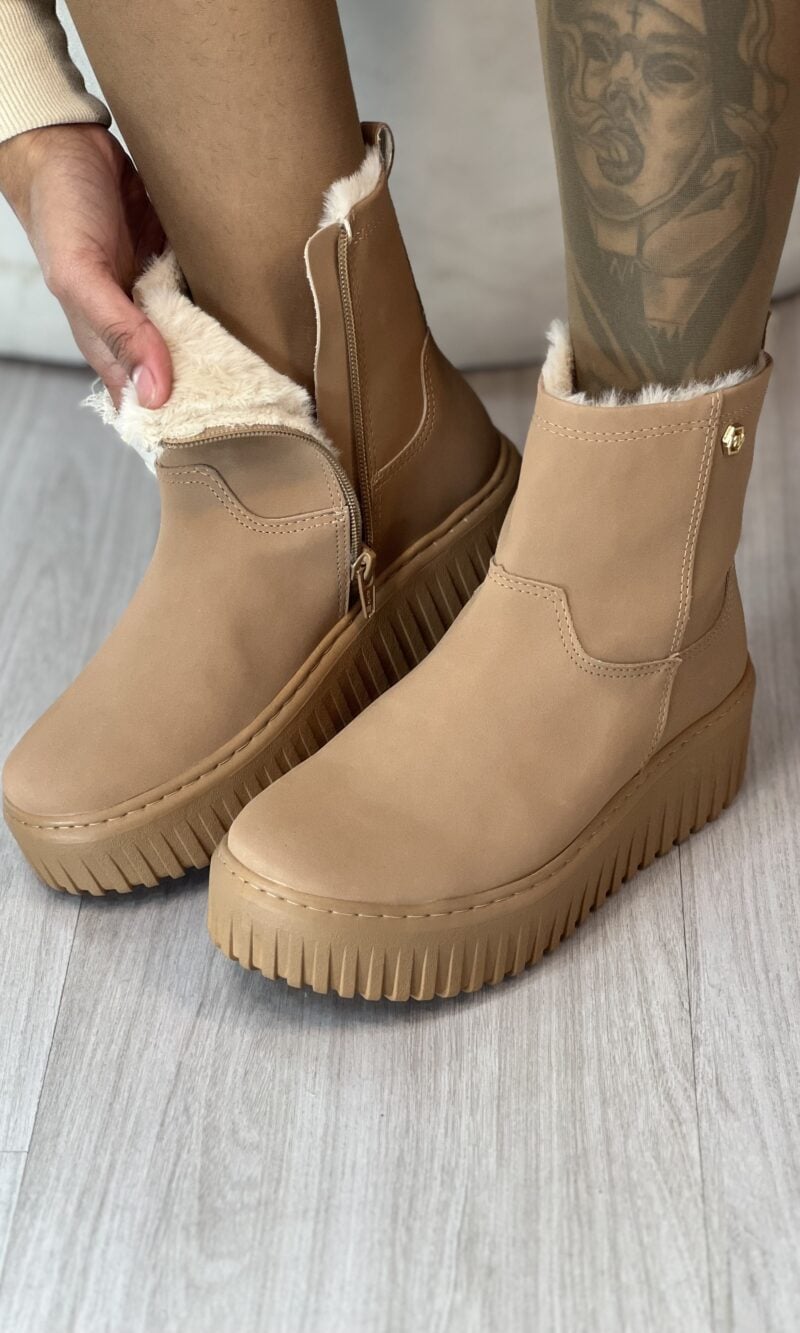bota pelinho via marte caramelo 047 010 04