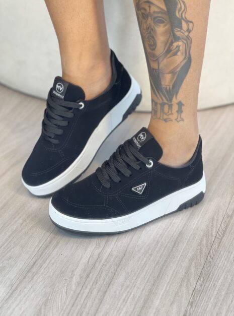 tênis casual preto via marte 042 008 07