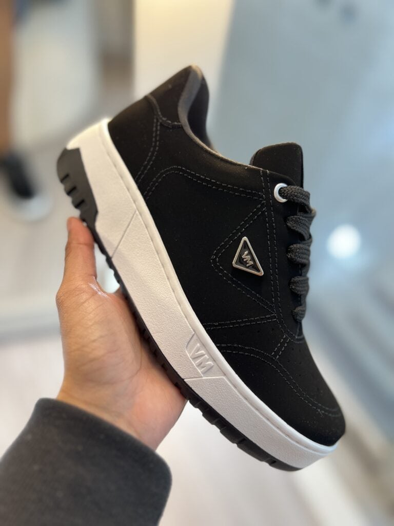 tênis casual preto via marte 042 008 07 tênis casual preto via marte 042 008 07