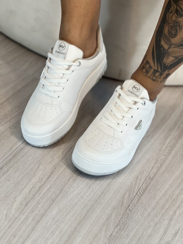 tênis casual branco via marte 042 008 07 tênis casual branco via marte 042 008 07