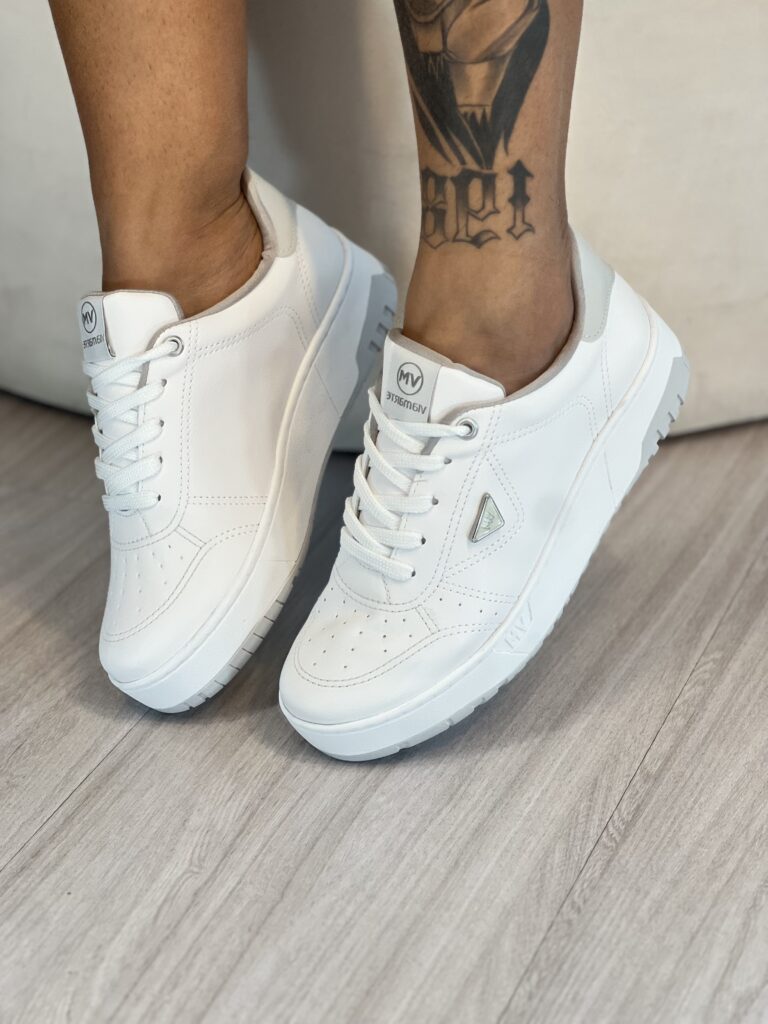 tênis casual branco via marte 042 008 07 tênis casual branco via marte 042 008 07