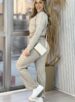 conjunto manga longa karen bege/mesclado