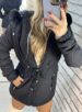 parka reversível 2 lados mabel preto/cinza