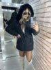 parka reversível 2 lados mabel preto/cinza