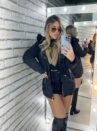 parka reversível suede e teddy joana preto