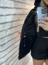 parka reversível suede e teddy joana preto
