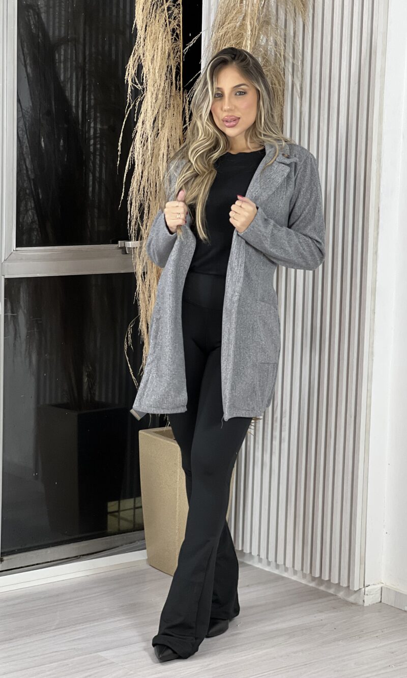 parka lã batida emily cinza parka lã batida emily cinza