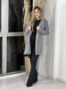 parka lã batida emily cinza