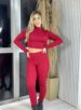 conjunto canelado gringa vermelho