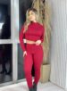 conjunto canelado gringa vermelho