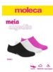 kit 3 pares meias cano curto invisível moleca