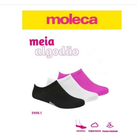 kit 3 pares meias cano curto invisível moleca kit 3 pares meias cano curto invisível moleca