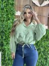 cropped camisa verde