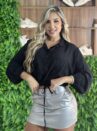 cropped camisa preto
