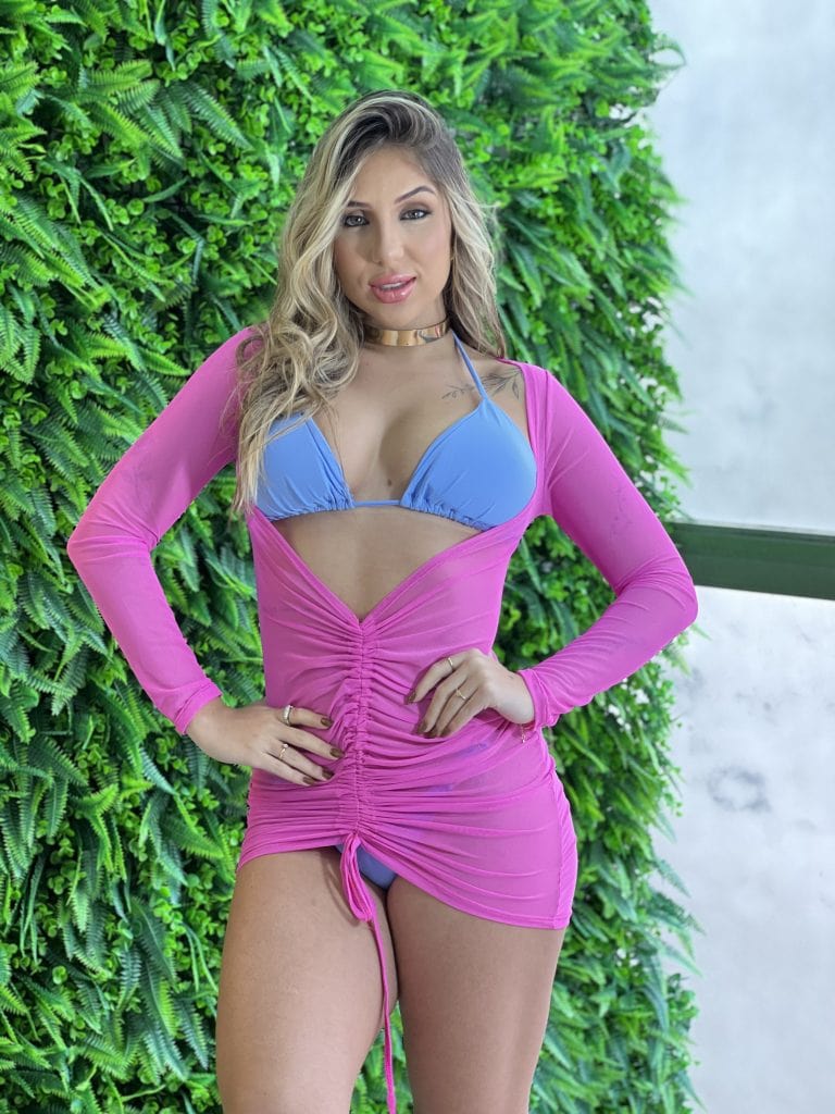 saída de praia miami rosa neon saída de praia miami rosa neon