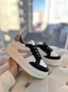 tênis casual branco prata preto 052 006 02