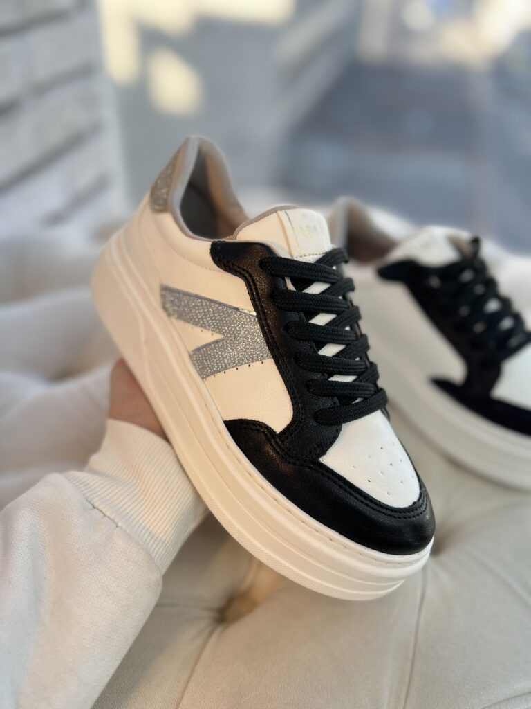 tênis casual branco prata preto 052 006 02 tênis casual branco prata preto 052 006 02