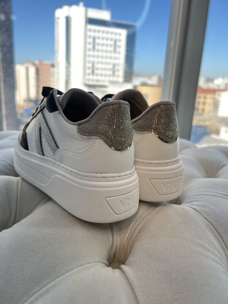 tênis casual branco prata preto 052 006 02 tênis casual branco prata preto 052 006 02