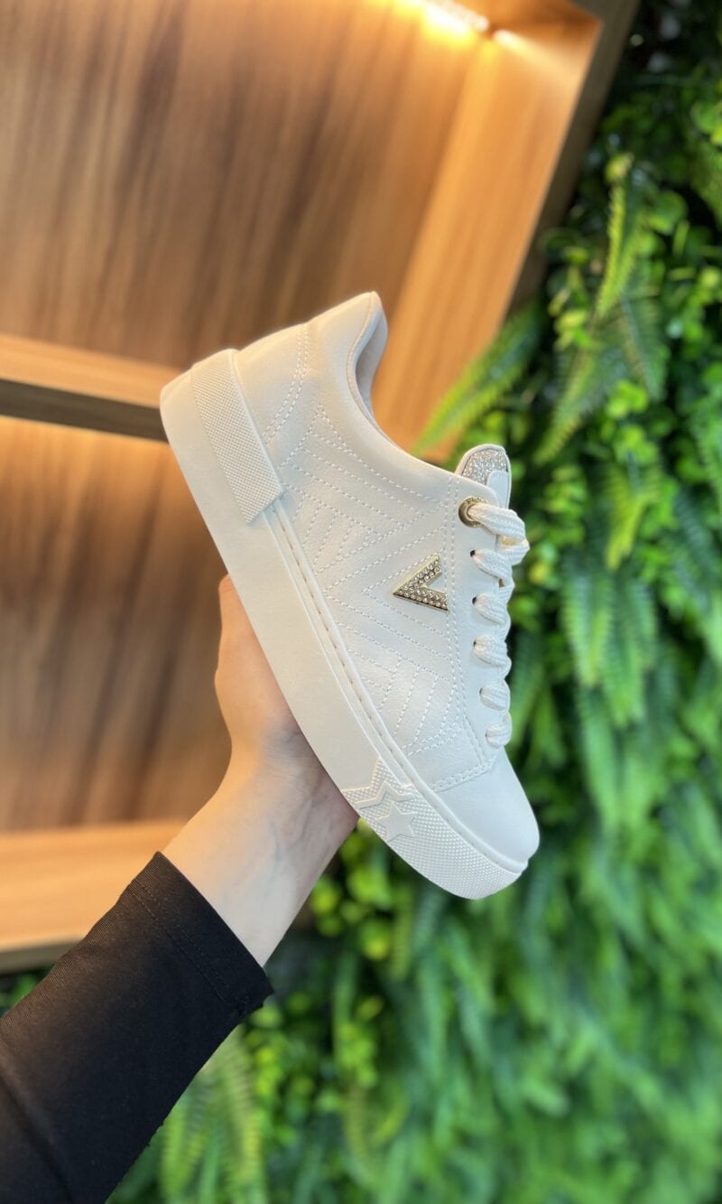 tênis casual dourado off white via marte 122 004 05