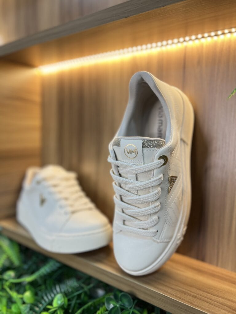 tênis casual dourado off white via marte 122 004 05 tênis casual dourado off white via marte 122 004 05