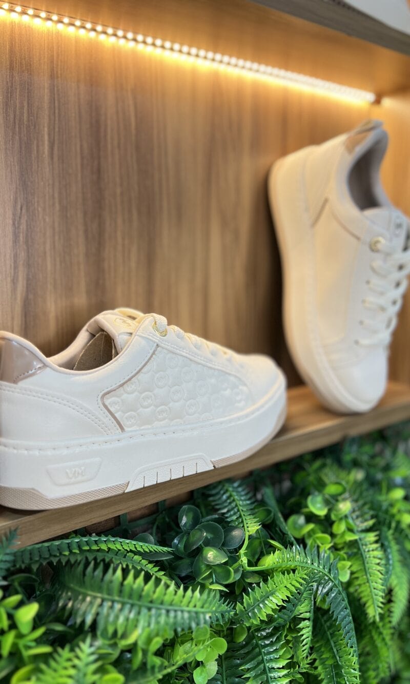 tênis casual bege off white via marte 126 001 06 tênis casual bege off white via marte 126 001 06