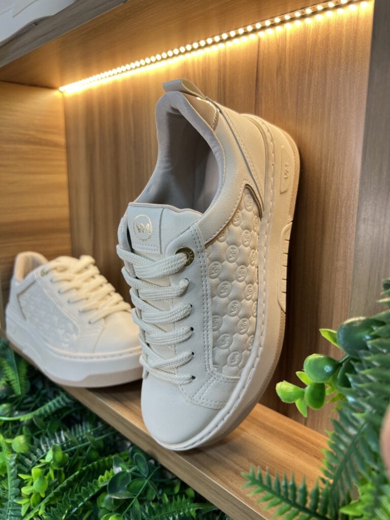 tênis casual bege off white via marte 126 001 06 tênis casual bege off white via marte 126 001 06