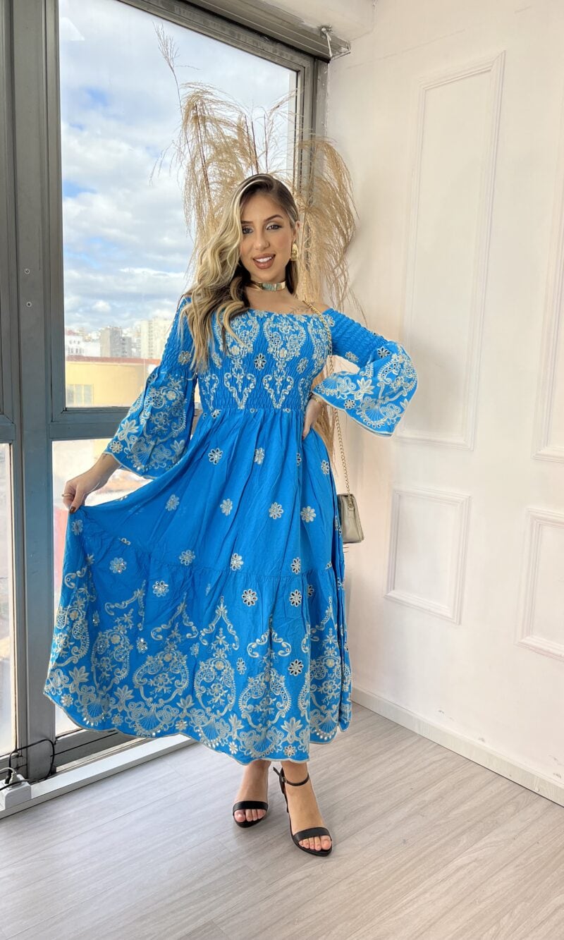 vestido magali azul