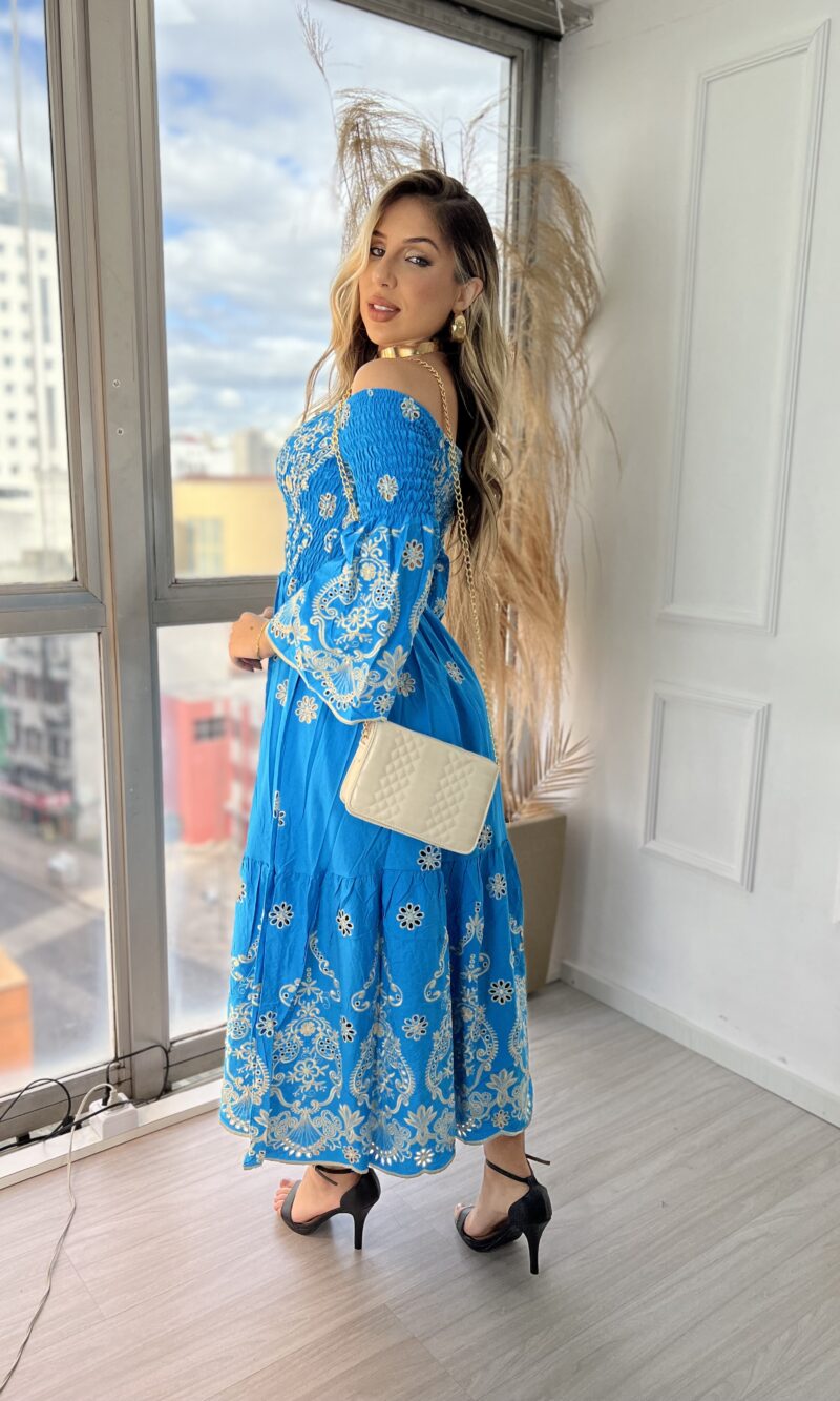 vestido magali azul vestido magali azul