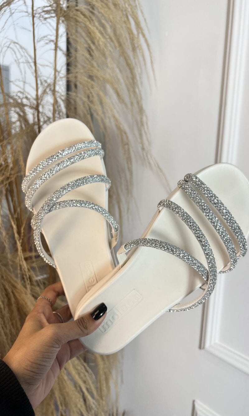 papete 4 tiras strass branco off moleca 5490.112 papete 4 tiras strass branco off moleca 5490.112