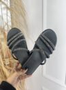 papete 4 tiras strass preto moleca 5490.112