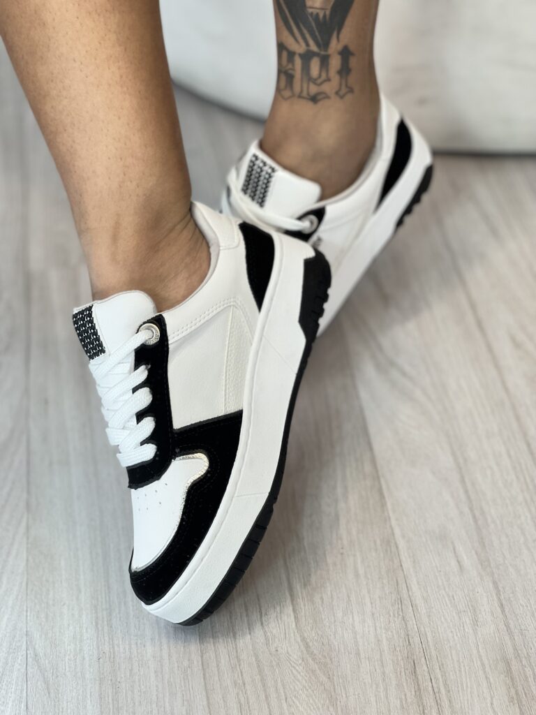 tênis casual branco/preto 042 014 01 tênis casual branco/preto 042 014 01