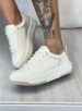 tênis casual bege off white via marte 126 001 06