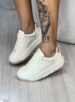 tênis casual bege off white via marte 126 001 06