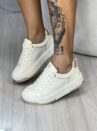 tênis casual bege off white via marte 126 001 06