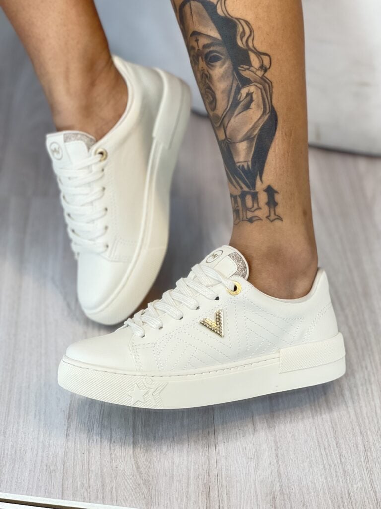 tênis casual dourado off white via marte 122 004 05 tênis casual dourado off white via marte 122 004 05