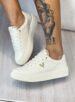 tênis casual dourado off white via marte 122 004 05
