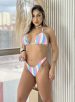 biquini luxxo listrado azul