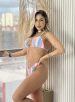 biquini luxxo listrado azul