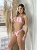 biquini luxxo listrado rosa