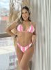 biquini luxxo listrado rosa