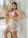 biquini luxxo listrado rosa