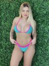 biquini guarujá verde/rosa