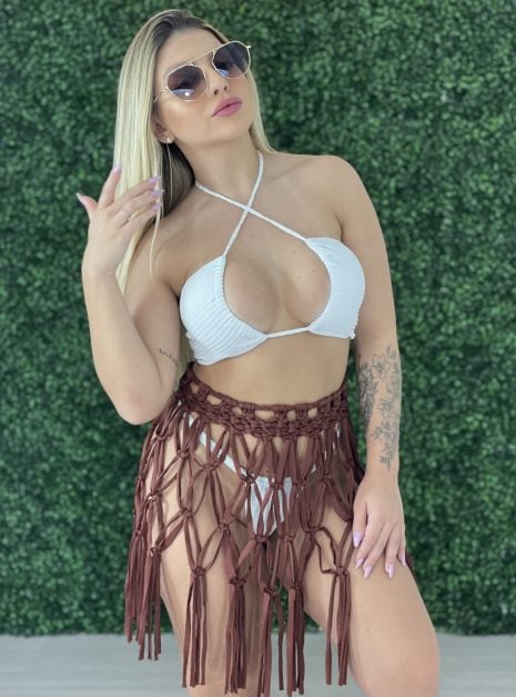 saia flecheiras marrom