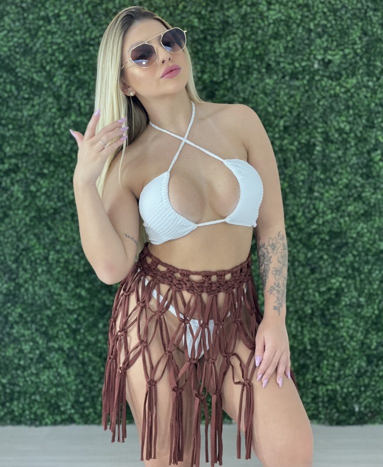 saia flecheiras marrom