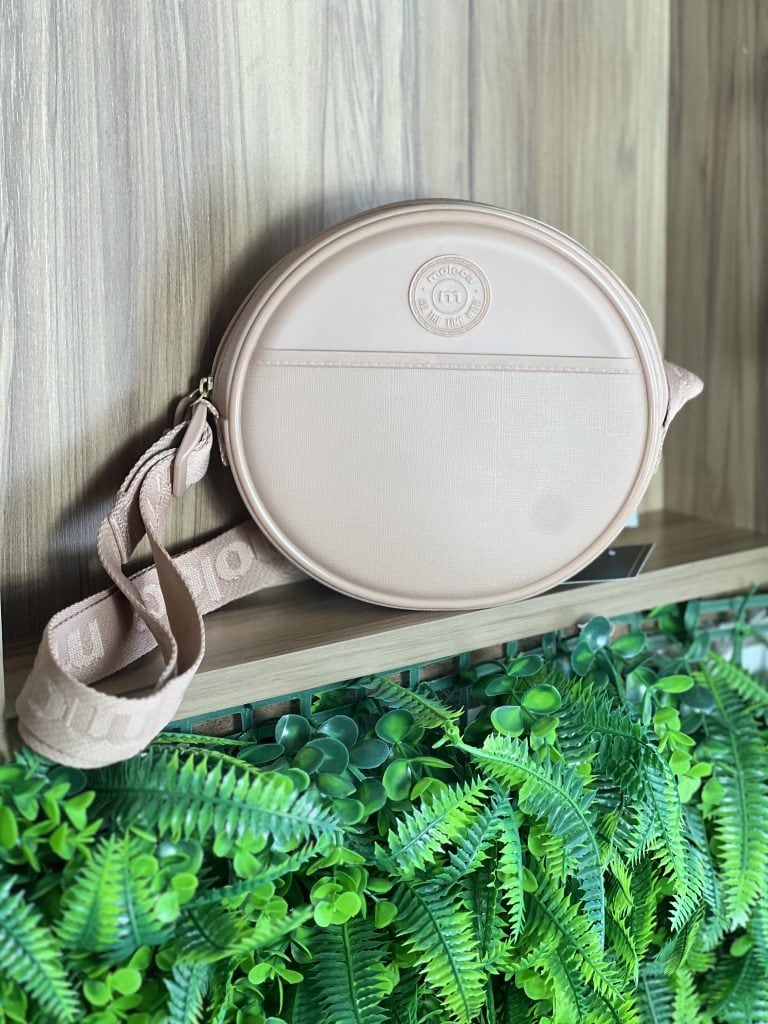 bolsa redonda bege moleca 50004.1
